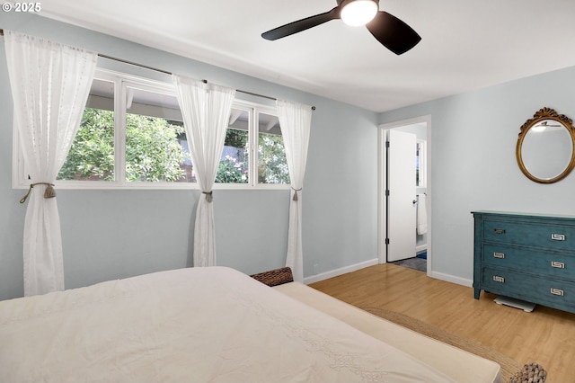 3580 Wilshire Ln, Eugene, OR 97405 - bedroom featuring wood finished floors and a ceiling fan