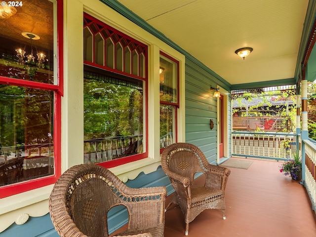 balcony with a porch