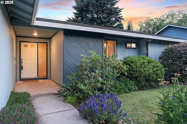 17616 SW Ivy Glenn Dr, Beaverton, OR 97007 - view of exterior entry at dusk