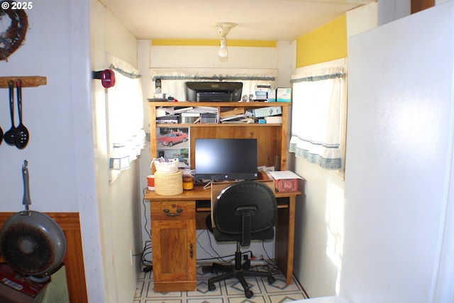 view of home office