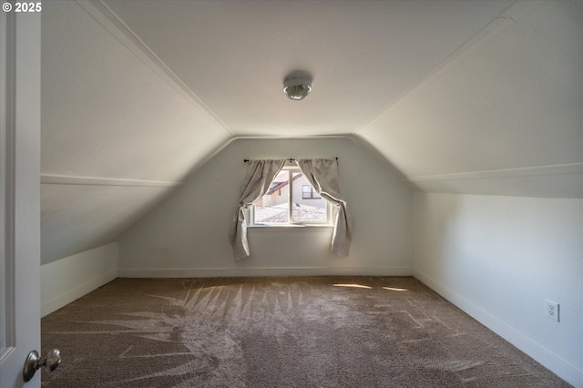 2318 Liberty St, North Bend, OR 97459 - additional living space with carpet, lofted ceiling, and baseboards