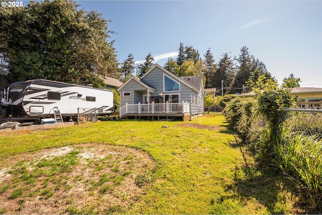 2318 Liberty St, North Bend, OR 97459 - back of property with a deck