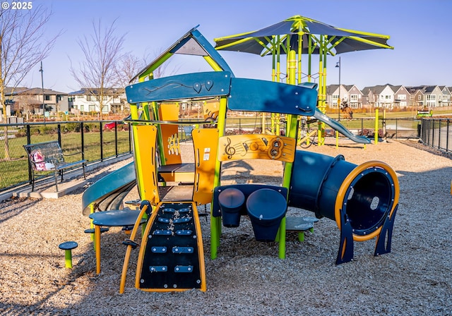 view of jungle gym