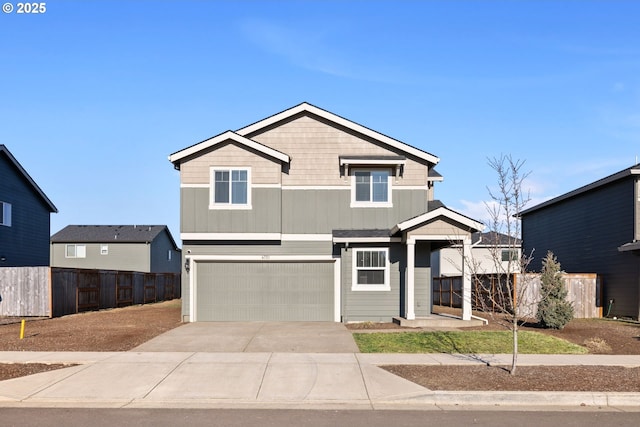 view of front of home featuring a garage