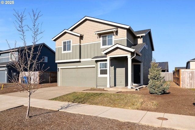 craftsman-style home featuring a garage