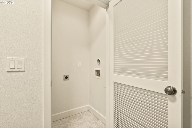 laundry room with hookup for a washing machine and hookup for an electric dryer