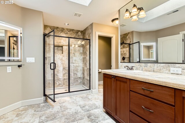 14702 SE Badger Creek Rd, Happy Valley, OR 97086 - bathroom with a stall shower and vanity
