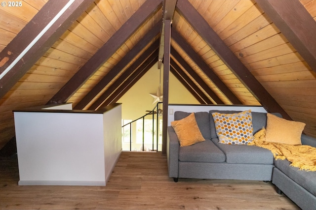 1896 W Park Dr, Florence, OR 97439 - sitting room with wooden ceiling and wood finished floors