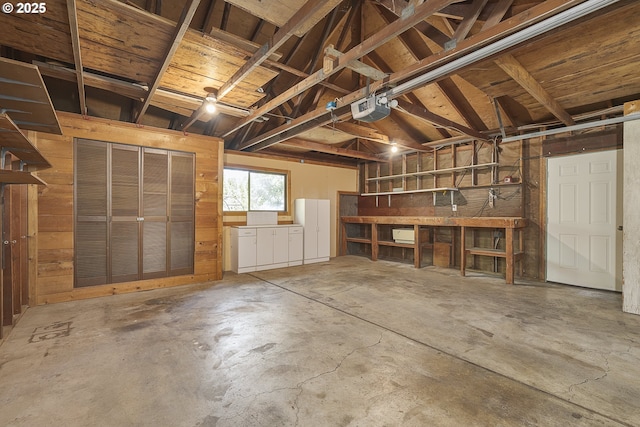 basement featuring a garage