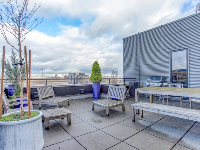 view of patio featuring grilling area and an outdoor hangout area