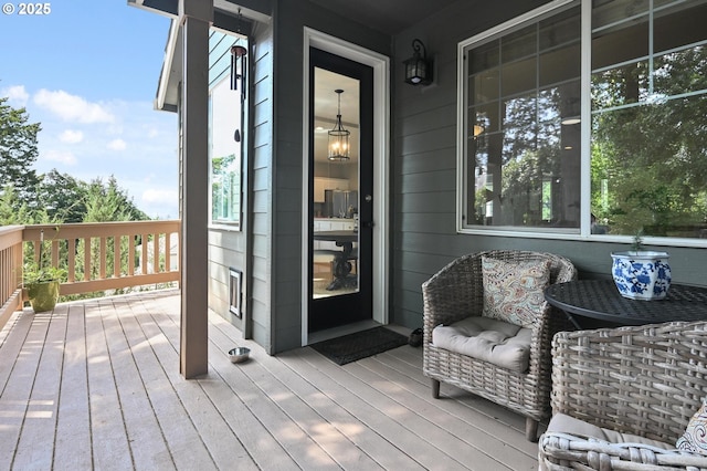 view of wooden deck