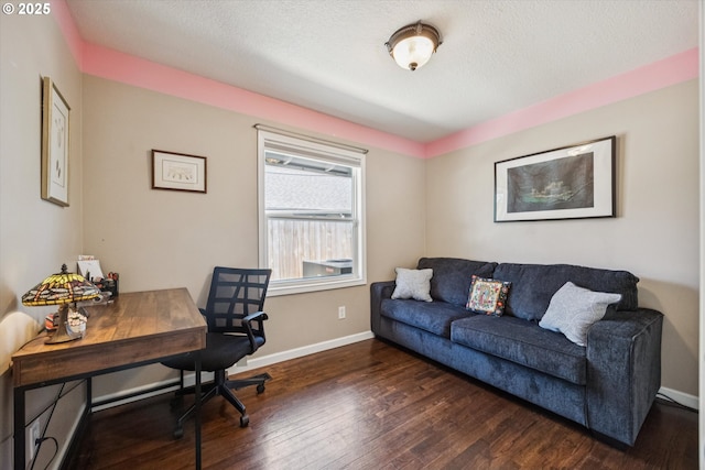 1903 SE 158th Ave, Portland, OR 97233 - office with wood-type flooring and a textured ceiling