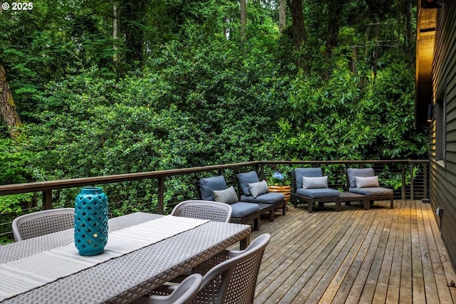 2010 S Palatine Hill Rd, Portland, OR 97219 - wooden deck with outdoor dining area and outdoor lounge area