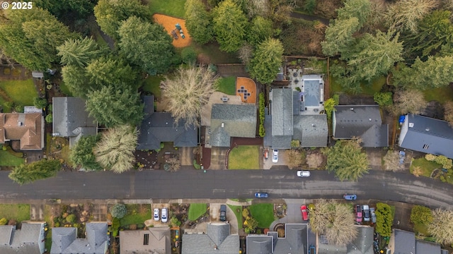 aerial view featuring a residential view