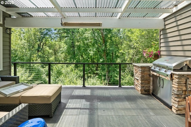 711 NW 94th Ter, Portland, OR 97229 - wooden terrace featuring an outdoor kitchen