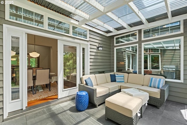 711 NW 94th Ter, Portland, OR 97229 - view of patio / terrace featuring outdoor lounge area and grilling area