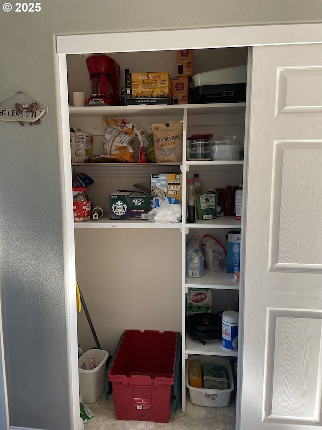 view of pantry