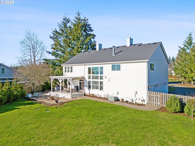14218 NW Dunbar Ln, Portland, OR 97231 - back of house with a pergola and a patio area