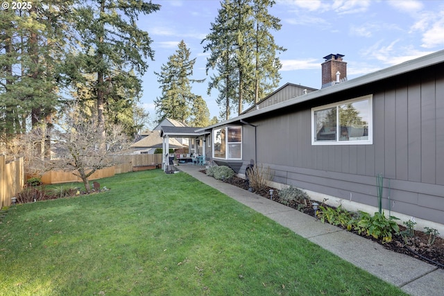 view of yard with a patio area