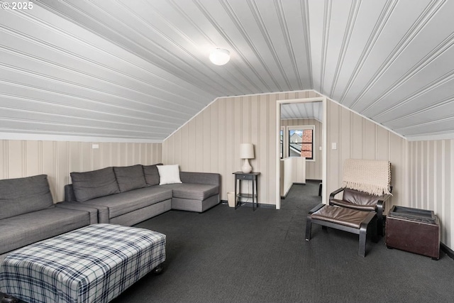 2153 SE 20th Ave, Portland, OR 97214 - carpeted living room featuring lofted ceiling and wooden ceiling