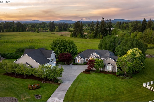 20905 NE 96th Ave, Battle Ground, WA 98604 - aerial view at dusk of a mountain view