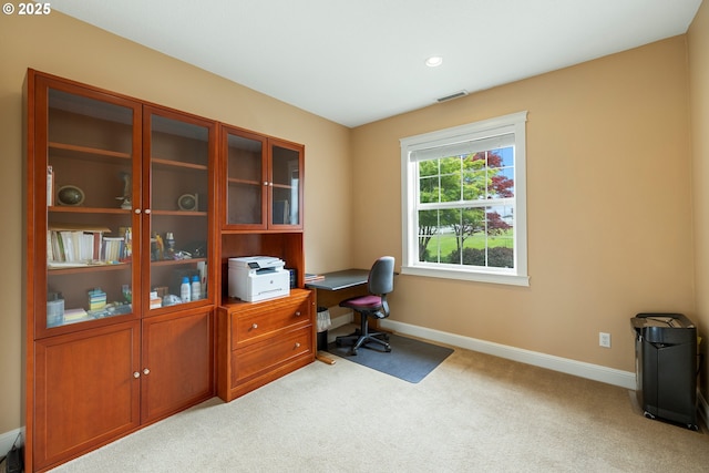 20905 NE 96th Ave, Battle Ground, WA 98604 - home office featuring carpet flooring, baseboards, and recessed lighting