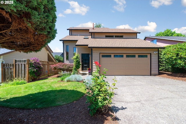 4825 SE 33rd Ave, Portland, OR 97202 - view of front of home featuring driveway, a garage, and a shingled roof