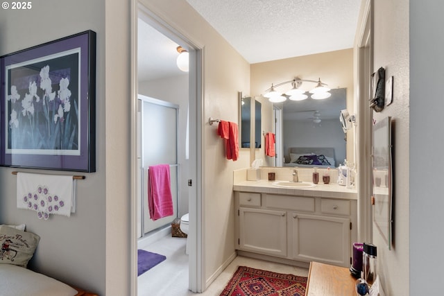 4825 SE 33rd Ave, Portland, OR 97202 - bathroom with a stall shower, vanity, and ensuite bathroom