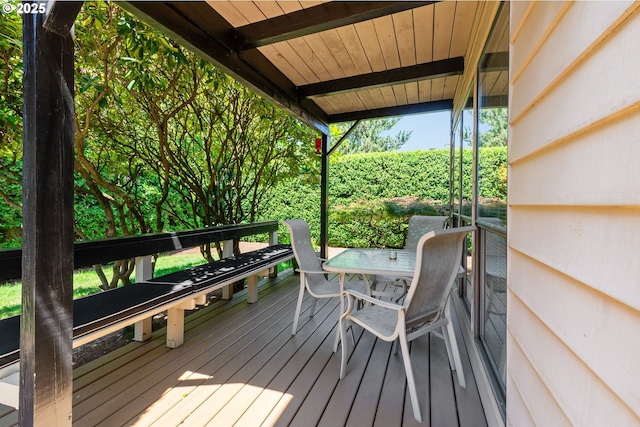 4825 SE 33rd Ave, Portland, OR 97202 - wooden deck featuring outdoor dining space