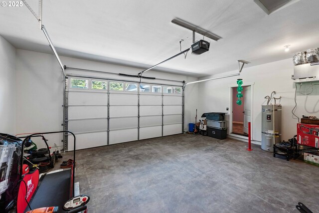 69857 Stage Rd, North Bend, OR 97459 - garage with water heater and a garage door opener