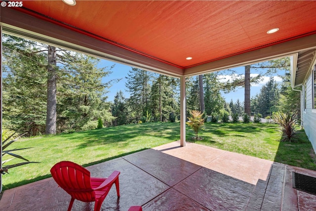 69857 Stage Rd, North Bend, OR 97459 - view of patio featuring view of wooded area