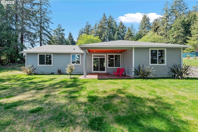 69857 Stage Rd, North Bend, OR 97459 - rear view of house with a yard