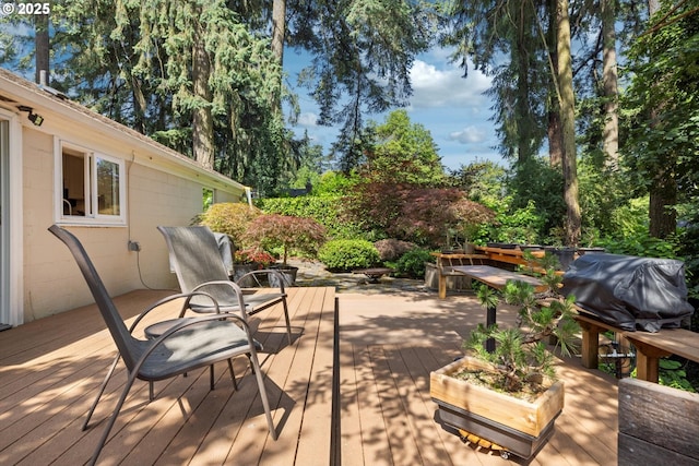 1725 Southshore Blvd, Lake Oswego, OR 97034 - wooden terrace featuring view of scattered trees