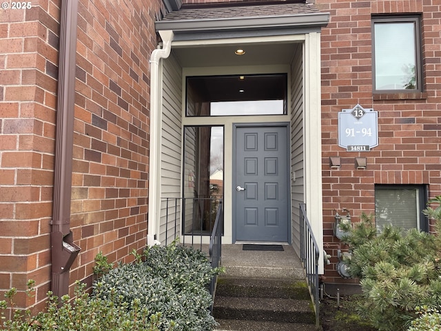 view of doorway to property