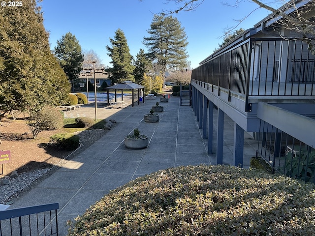 view of yard featuring a gazebo