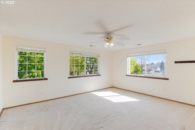 1224 Alyssum Ave, Forest Grove, OR 97116 - carpeted spare room featuring baseboards, ceiling fan, and a healthy amount of sunlight