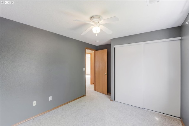 1224 Alyssum Ave, Forest Grove, OR 97116 - unfurnished bedroom featuring ceiling fan, baseboards, and a closet