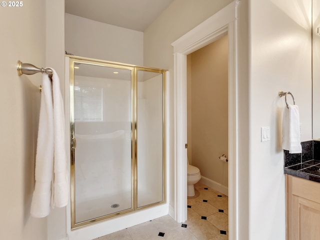 3808 Fairhaven Dr, West Linn, OR 97068 - bathroom with a shower stall and tile patterned flooring