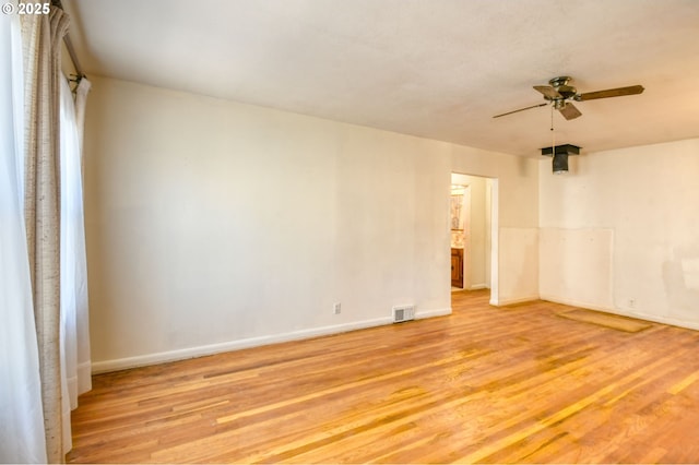 104 NW 12th St, Pendleton, OR 97801 - spare room featuring ceiling fan and light wood finished floors
