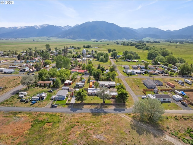 bird's eye view of a mountain backdrop