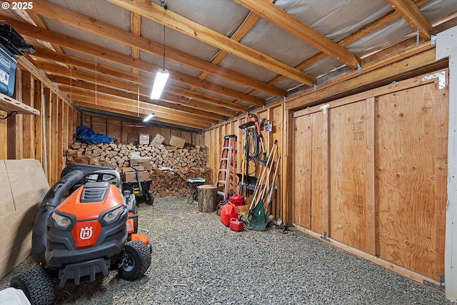 view of storage area