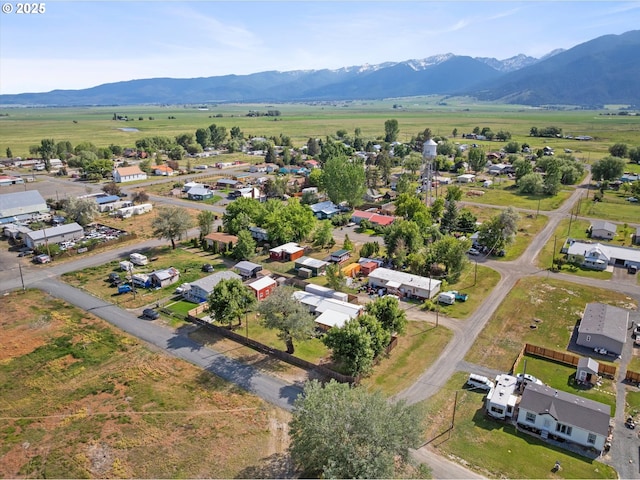 view of rural area with a mountain backdrop