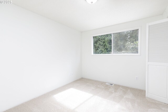 spare room with visible vents and carpet floors