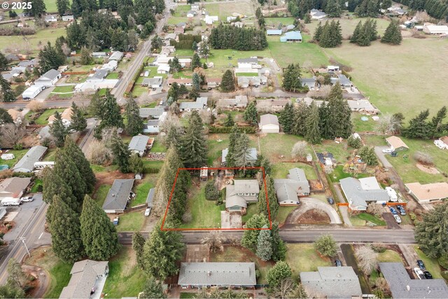 aerial view featuring a residential view