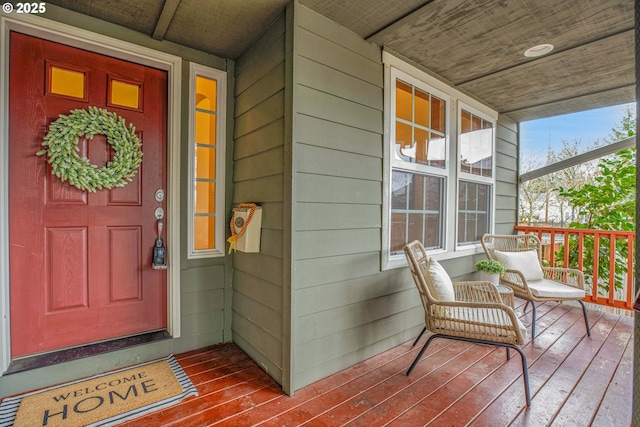 property entrance with a porch