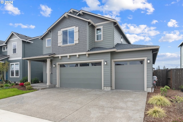 view of front of home featuring a garage