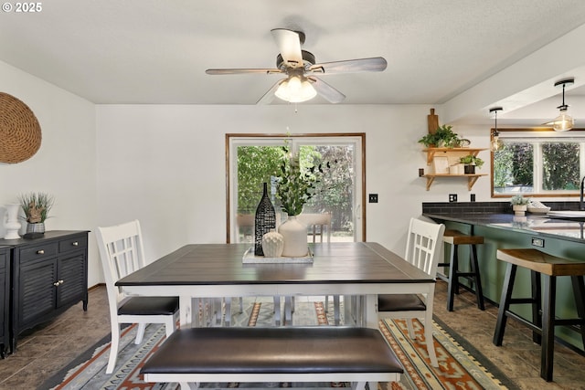18735 NE Wasco Ct, Portland, OR 97230 - dining area with plenty of natural light and a ceiling fan