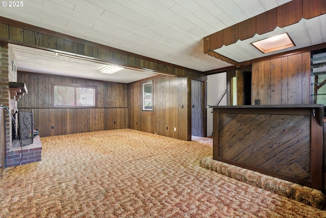 18735 NE Wasco Ct, Portland, OR 97230 - interior space with wooden walls, carpet, and wooden ceiling
