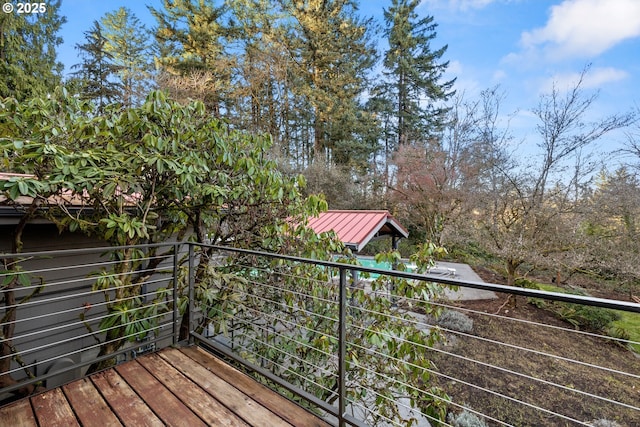 view of wooden terrace