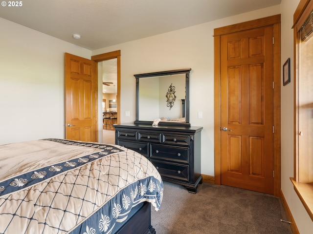 bedroom with carpet